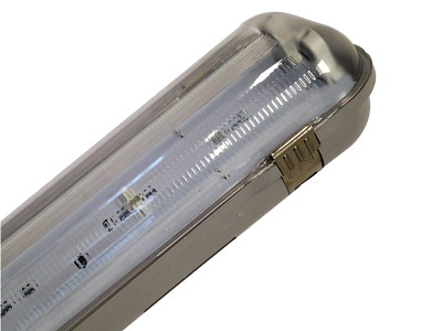 U-Armatur IP65 dobbelt til LED rør1.5m